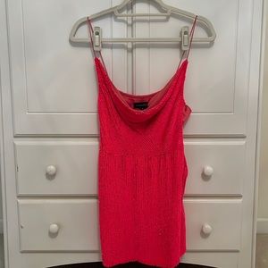 Retrofete sparkle cowl neck mini dress